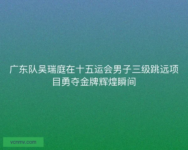 广东队吴瑞庭在十五运会男子三级跳远项目勇夺金牌辉煌瞬间